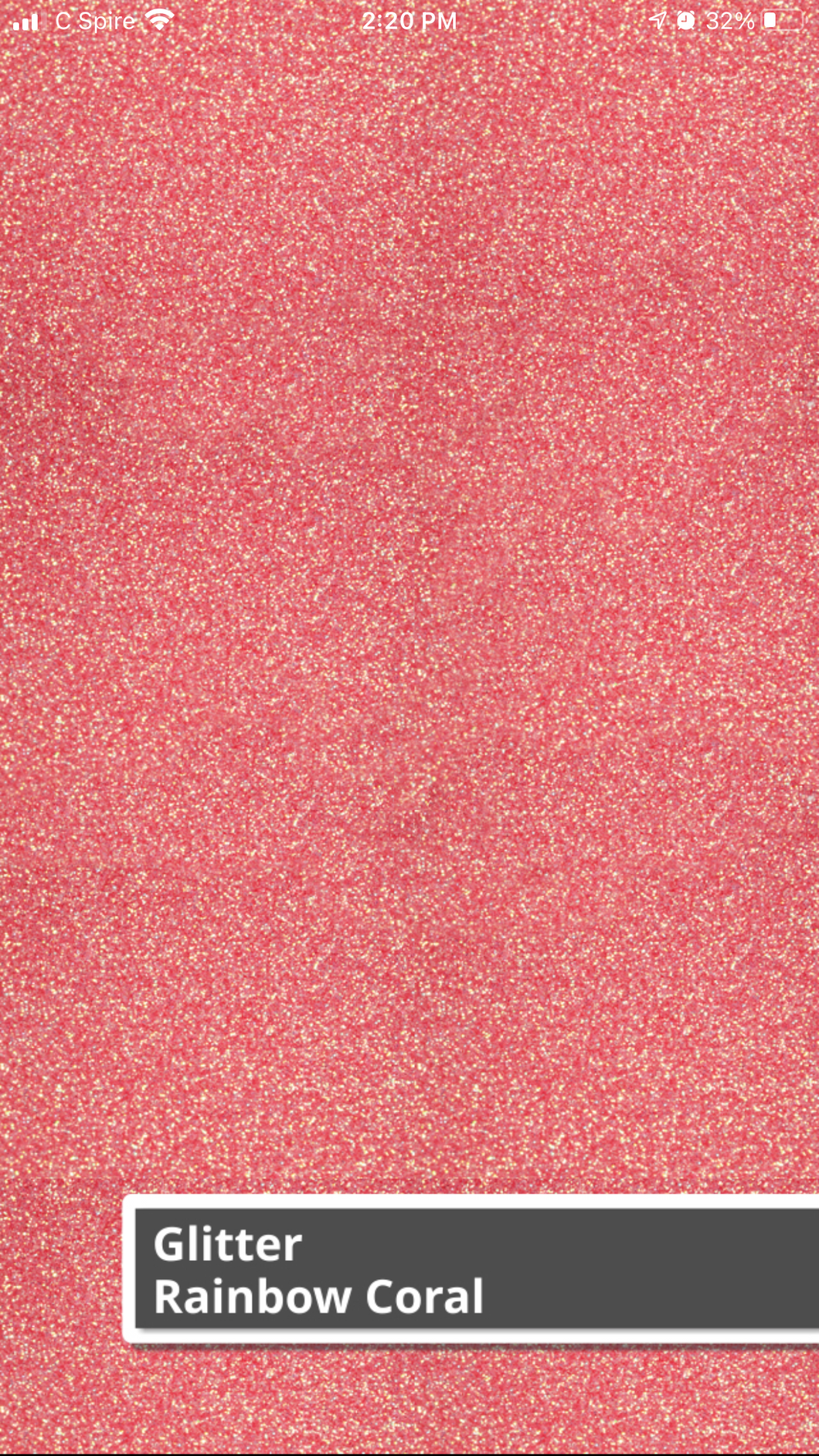 Siser Glitter (Rainbow Coral)